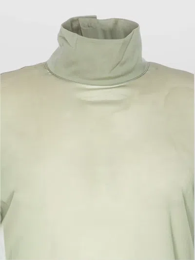 Gucci High Neck Long Sleeve Sheer Shirt In White