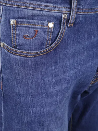 Jacob Cohen Slim Fit Five Pocket Denim Trousers In Blue