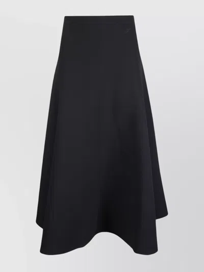 Jacquemus Triangle Midi Skirt Flared Hem In Black