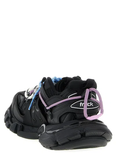 Balenciaga Black Mesh And Rubber Track Trail Laces Sneakers In Black