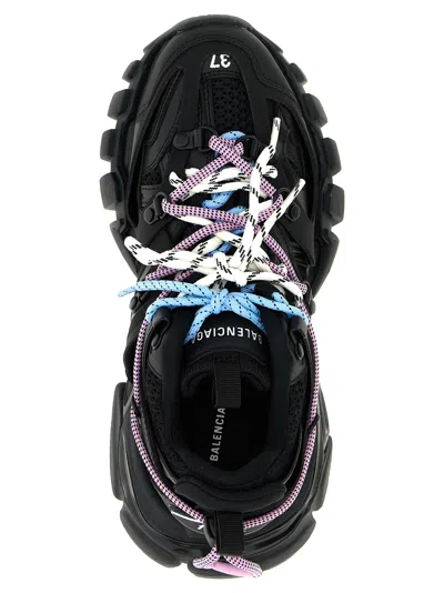 Balenciaga Black Mesh And Rubber Track Trail Laces Sneakers In Black