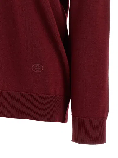 Gucci Women Ultrafine Wool Polo Shirt In Multi