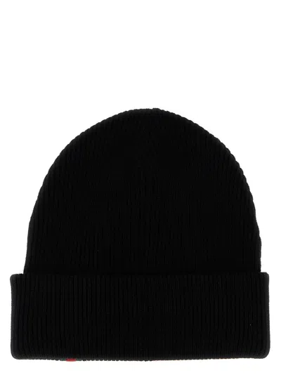 Gucci L Beanie Hat With Web Detail In Black