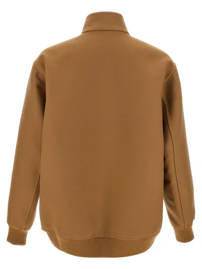 Gucci Wool Jacket Puffer Jackets Brown In Animal Print