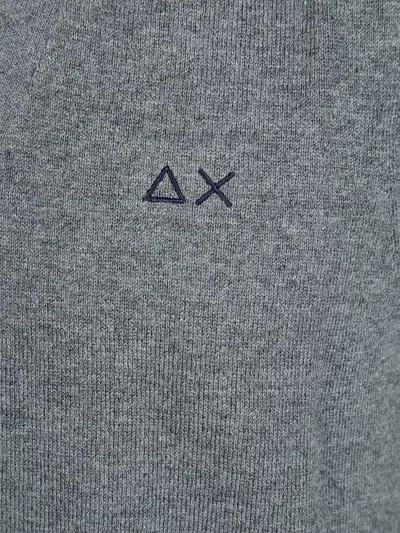 Sun 68 Button-front Knitted Gilet In Gray