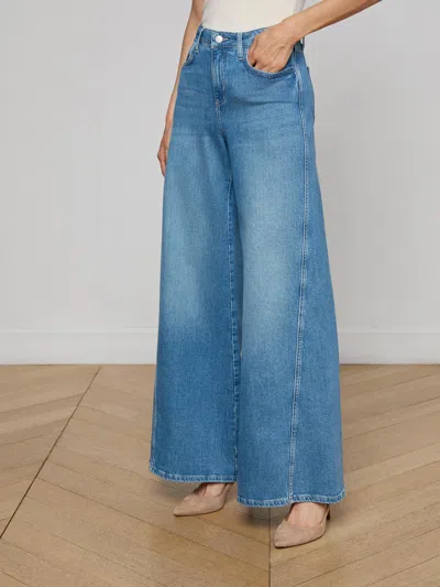 L'agence Sandy Wide-leg Jean In Blue