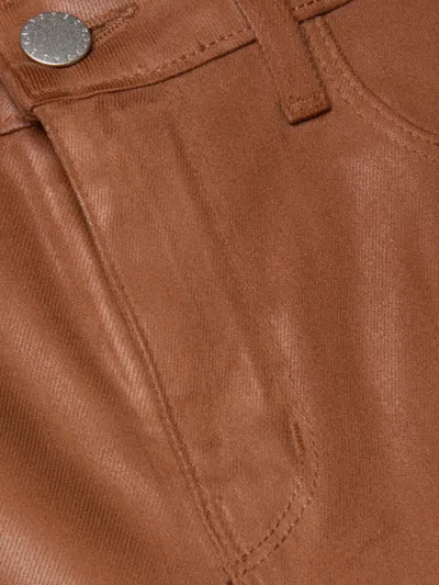 L'agence Clayton Coated Jean In Cognac Coated In Brown