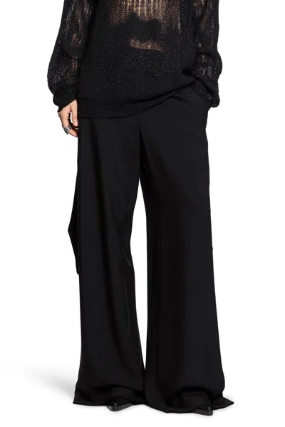 Ann Demeulemeester Odeta Draped Comfort Trousers In Black