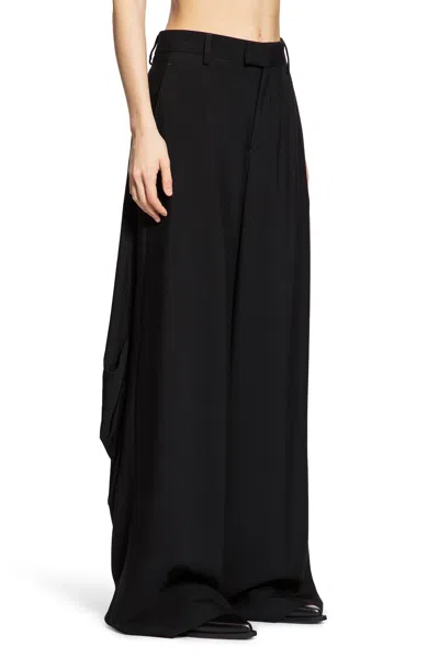 Ann Demeulemeester Odeta Draped Comfort Trousers In Black