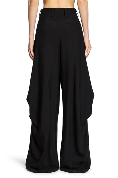 Ann Demeulemeester Odeta Draped Comfort Trousers In Black