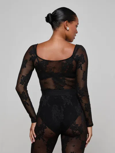 L'agence Gwendolyn Long Sleeve Bodysuit In Black