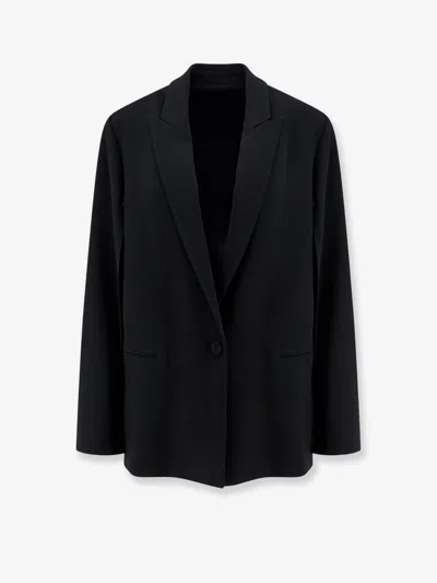 Alberta Ferretti Women Cady Blazer With Cut Out Sleeves In Black