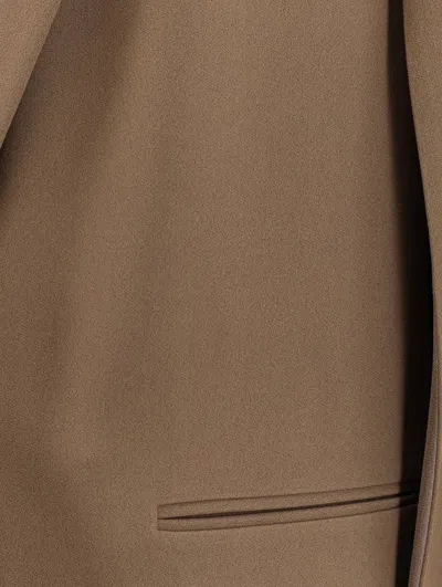 Alberta Ferretti Women Cady Blazer With Cut Out Sleeves In Brown