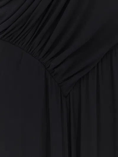 Alberta Ferretti Women Satin Long Dress In Black