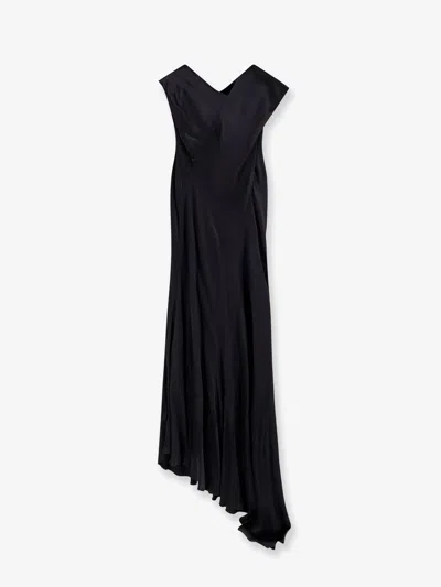 Alberta Ferretti Asymmetric-neck Maxi Dress In Black