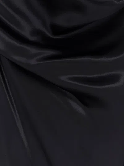 Alberta Ferretti Asymmetric-neck Maxi Dress In Black