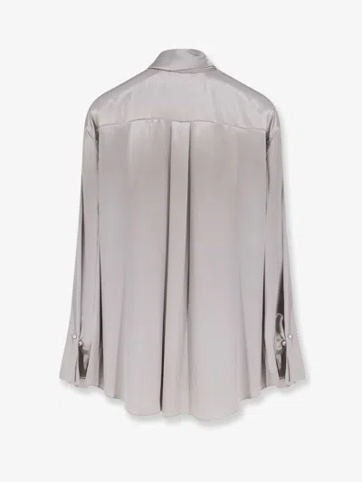 Alberta Ferretti Women Satin Shirt In Gray