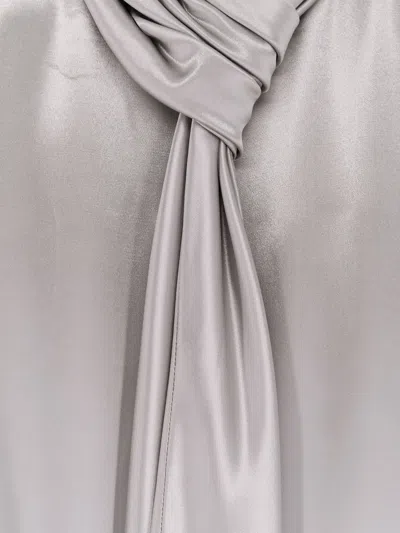 Alberta Ferretti Women Satin Shirt In Gray