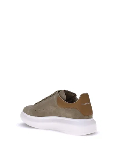 Alexander Mcqueen Men Suede Leather Sneakers In Brown