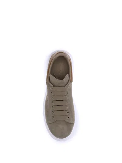 Alexander Mcqueen Men Suede Leather Sneakers In Brown