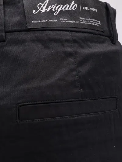 Axel Arigato Serif Straight Chino Pants In Black