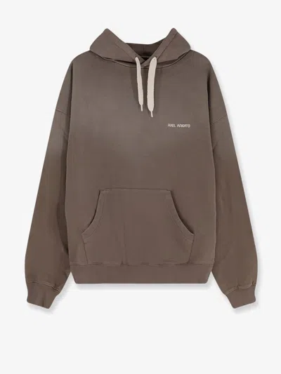 Axel Arigato Men Organic Cotton Hooded Sweatshirt In Brown