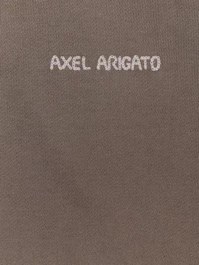 Axel Arigato Men Organic Cotton Hooded Sweatshirt In Brown