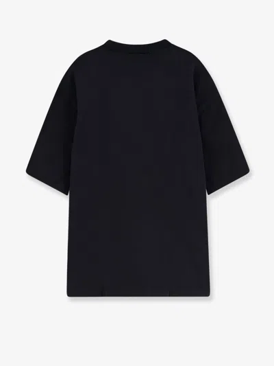 Axel Arigato Men Black T-shirt With Embroidered Lettering Logo On The Front In Cotton Man In Black