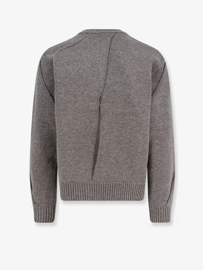Axel Arigato Men Wool Blend Sweater With Overlapping Panels In Gray
