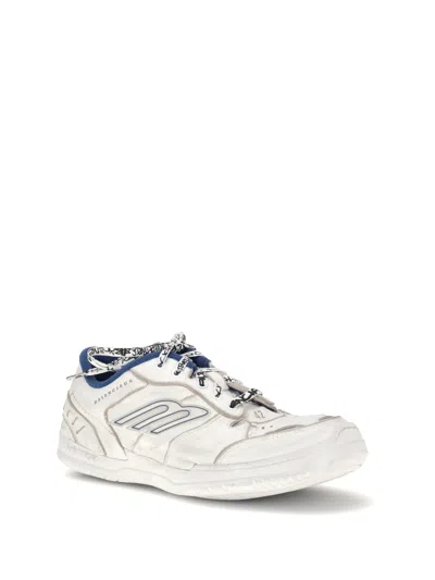 Balenciaga Coastal Inspired Sneakers Featuring Textured Sole In White