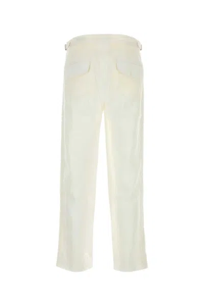 Bode Men White Linen Salt Pant In White
