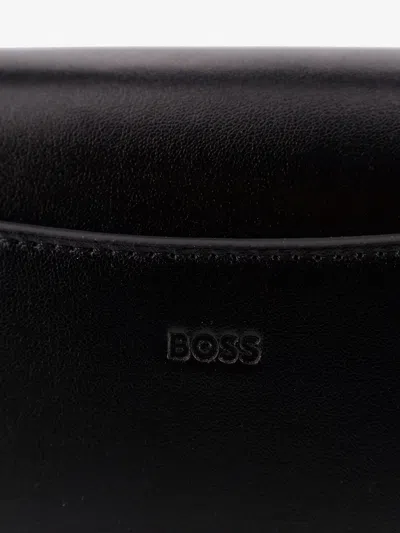 Hugo Boss Boss Women Ariell Leather Shoulder Bag In Black