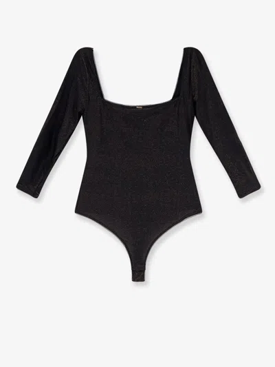 Hugo Boss Boss Women Lurex Bodysuit In Black