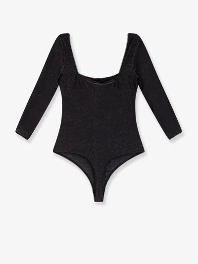 Hugo Boss Boss Women Lurex Bodysuit In Black
