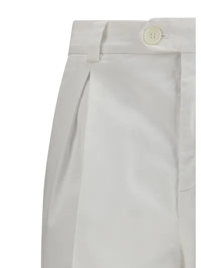 Brunello Cucinelli Relaxed Trousers With Pockets And Loops In Neutral