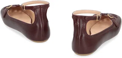 Chloé Flat Shoe With Burnished Look Made In Italy In Purple