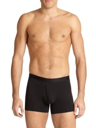 Shop Derek Rose Stretch Cotton Trunks In Black