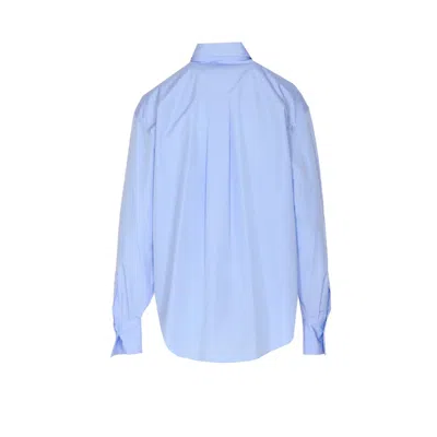 Brunello Cucinelli Bow Pocket Long Sleeve Shirt In Blue