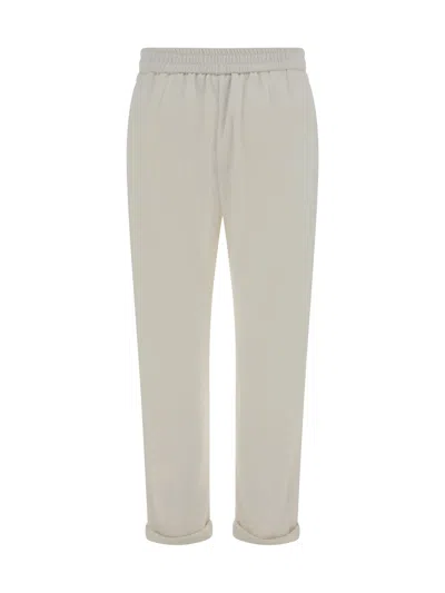 Brunello Cucinelli Women Pants With Embellishments In White