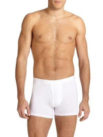 Shop Derek Rose Stretch Cotton Trunks In White