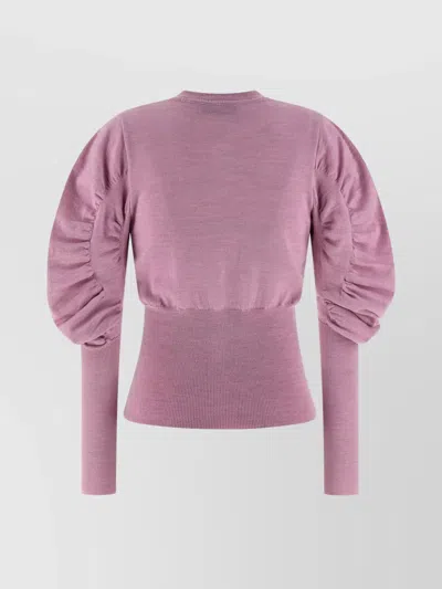 Vivienne Westwood Soft Knit Cardigan Featuring Puff Sleeves In Pink