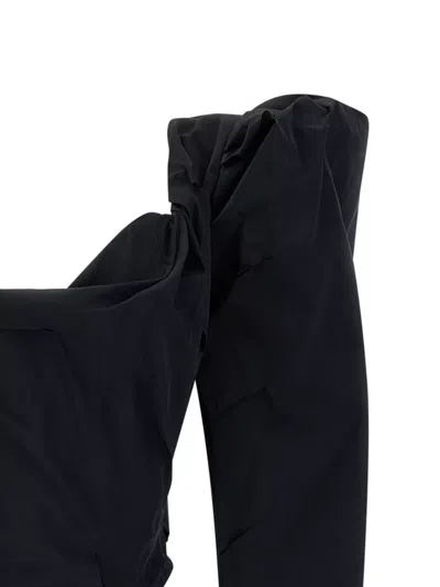 Vivienne Westwood Long Sleeve Corset Top With Structured Shoulders In Black