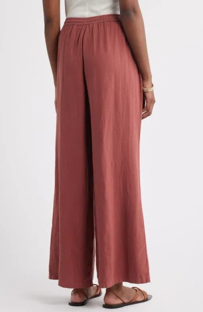 Treasure & Bond Linen Blend Pull-on Pants In Pink