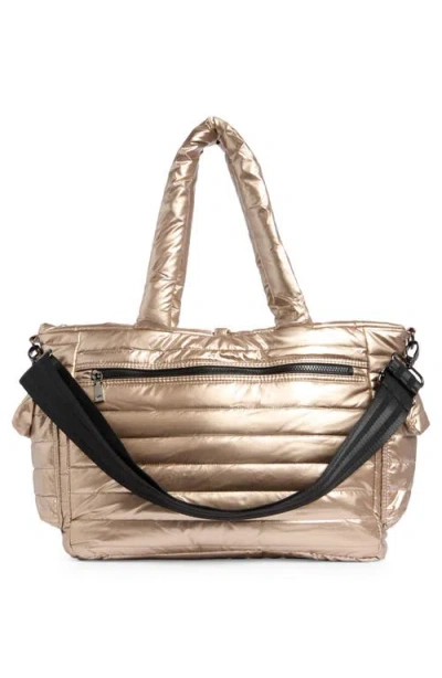 Think Royln Two Faced Reversible Tote In Neutral