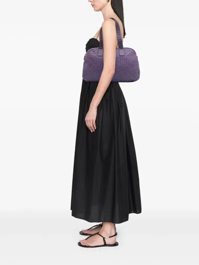Pre-owned Bottega Veneta 2012-2025 Nappa Intrecciato Shoulder Bag In Purple
