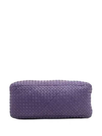 Pre-owned Bottega Veneta 2012-2025 Nappa Intrecciato Shoulder Bag In Purple