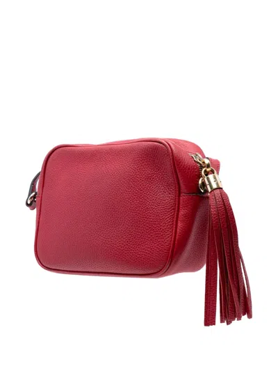 Pre-owned Gucci 2016-2025 Leather Soho Disco Crossbody Bag In Red