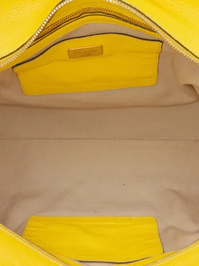 Pre-owned Prada 2000-2025 Vitello Grain Satchel In Yellow