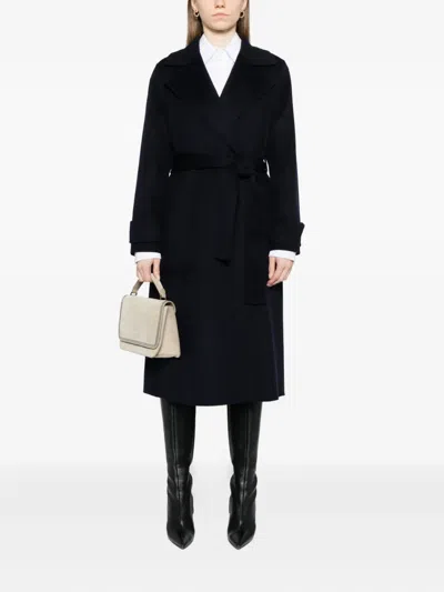 Joseph Double-breasted Coat In Black