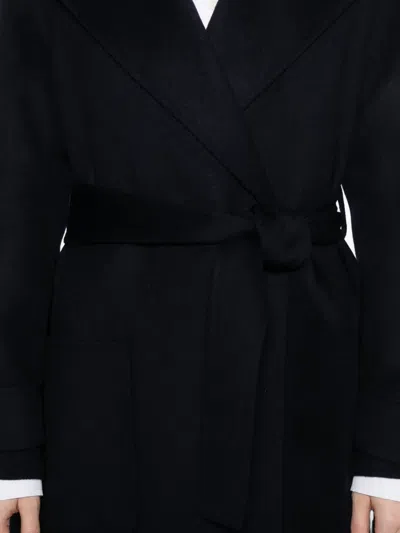 Joseph Double-breasted Coat In Black